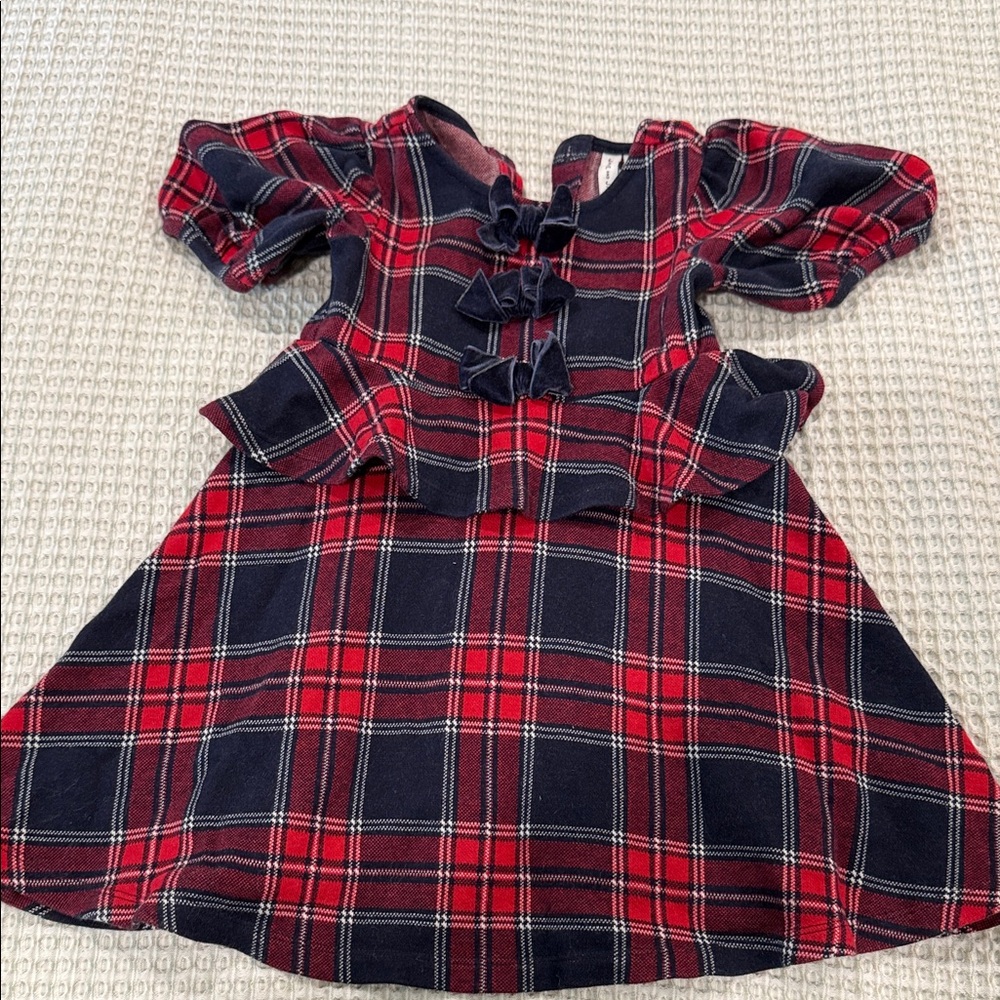 Janie and Jack Red and Blue Plaid Dress